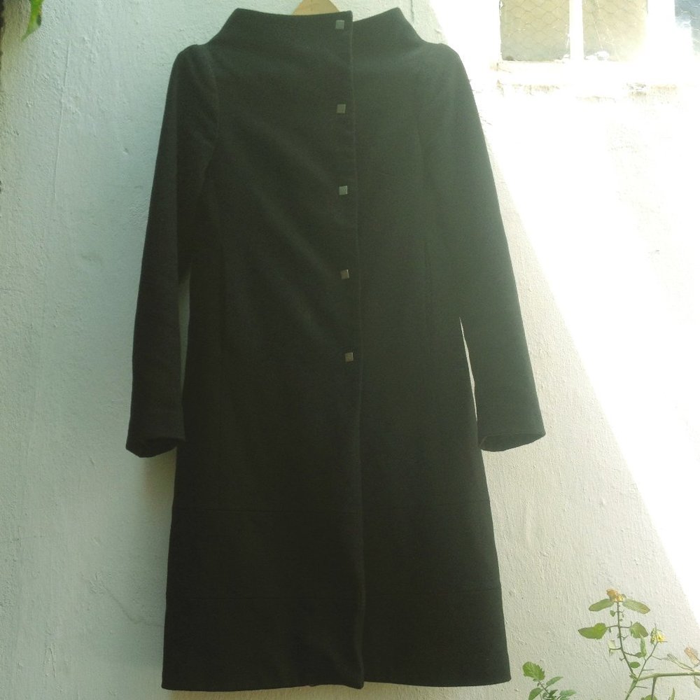 Kitchen Orange futuristic high-collar wool coat